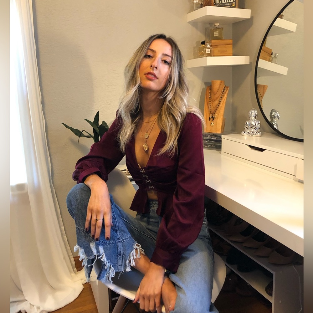Burgundy Corset top